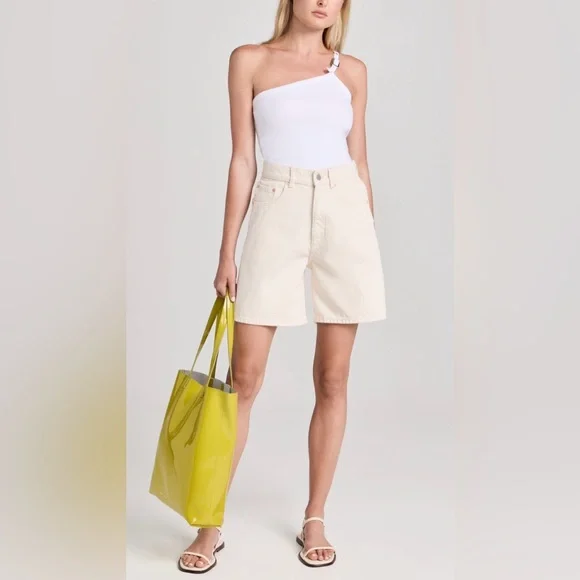 DL1961 Ultra High Rise Taylor Shorts Flax (Vintage) 32 NWT - Picture 6 of 13